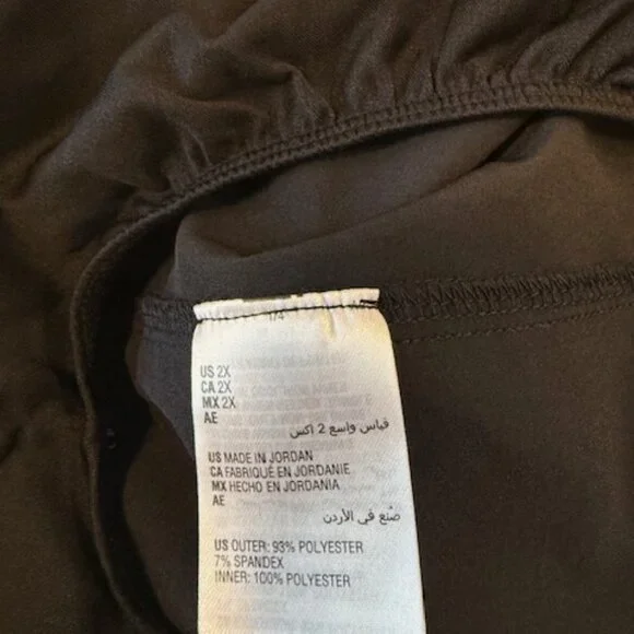 Ideology Shorts Women's Athletic Adjustable Drawstring Curved Hem Black 2X NWT - Picture 7 of 9